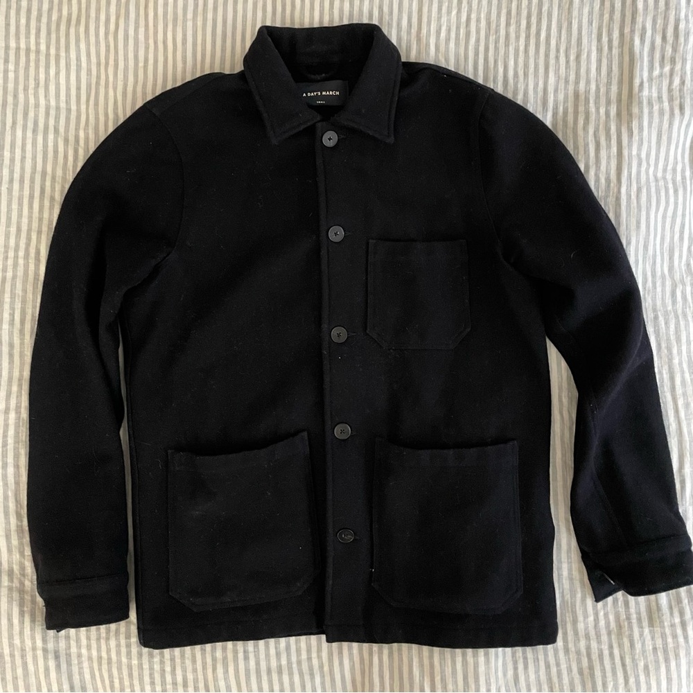 A Day’s March Men's Navy 80/20 Wool Chore Jacket